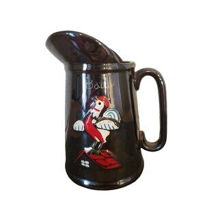 Vintage Ceramic Pitcher With Rooster Motif & "Batter" Text
